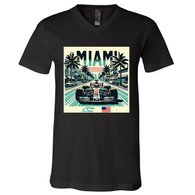 Formula Racing Open Wheel Car V-Neck T-Shirt