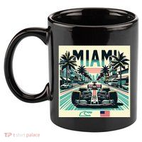 Formula Racing Open Wheel Car 11oz C Handle Ceramic Mug