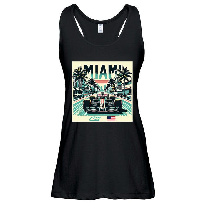 Formula Racing Open Wheel Car Ladies Essential Flowy Tank