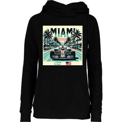 Formula Racing Open Wheel Car Womens Funnel Neck Pullover Hood