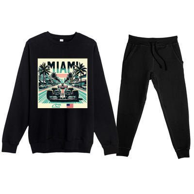 Formula Racing Open Wheel Car Premium Crewneck Sweatsuit Set