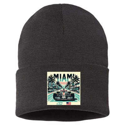 Formula Racing Open Wheel Car Sustainable Knit Beanie