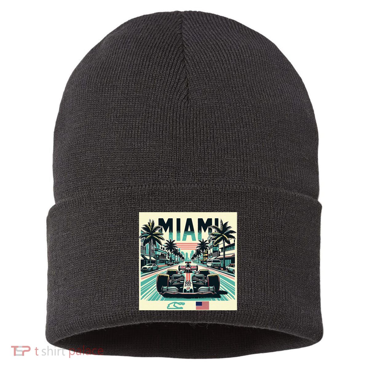 Formula Racing Open Wheel Car Sustainable Knit Beanie