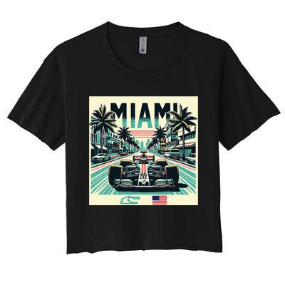 Formula Racing Open Wheel Car Women's Crop Top Tee