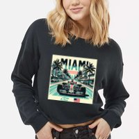 Formula Racing Open Wheel Car Cropped Pullover Crew