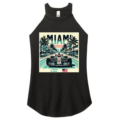 Formula Racing Open Wheel Car Women's Perfect Tri Rocker Tank