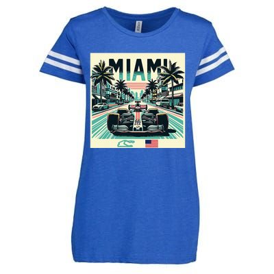 Formula Racing Open Wheel Car Enza Ladies Jersey Football T-Shirt