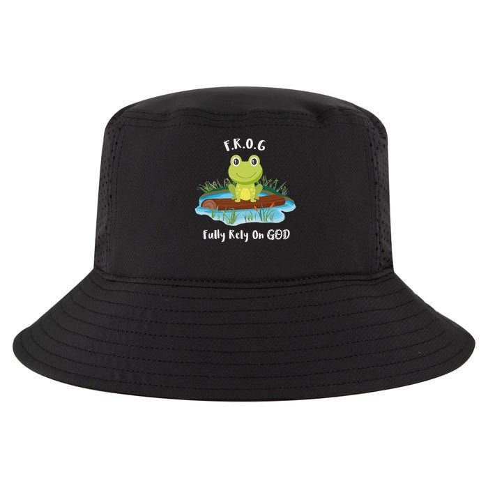 Fully Rely On God Acronym F.R.O.G  Cool Comfort Performance Bucket Hat