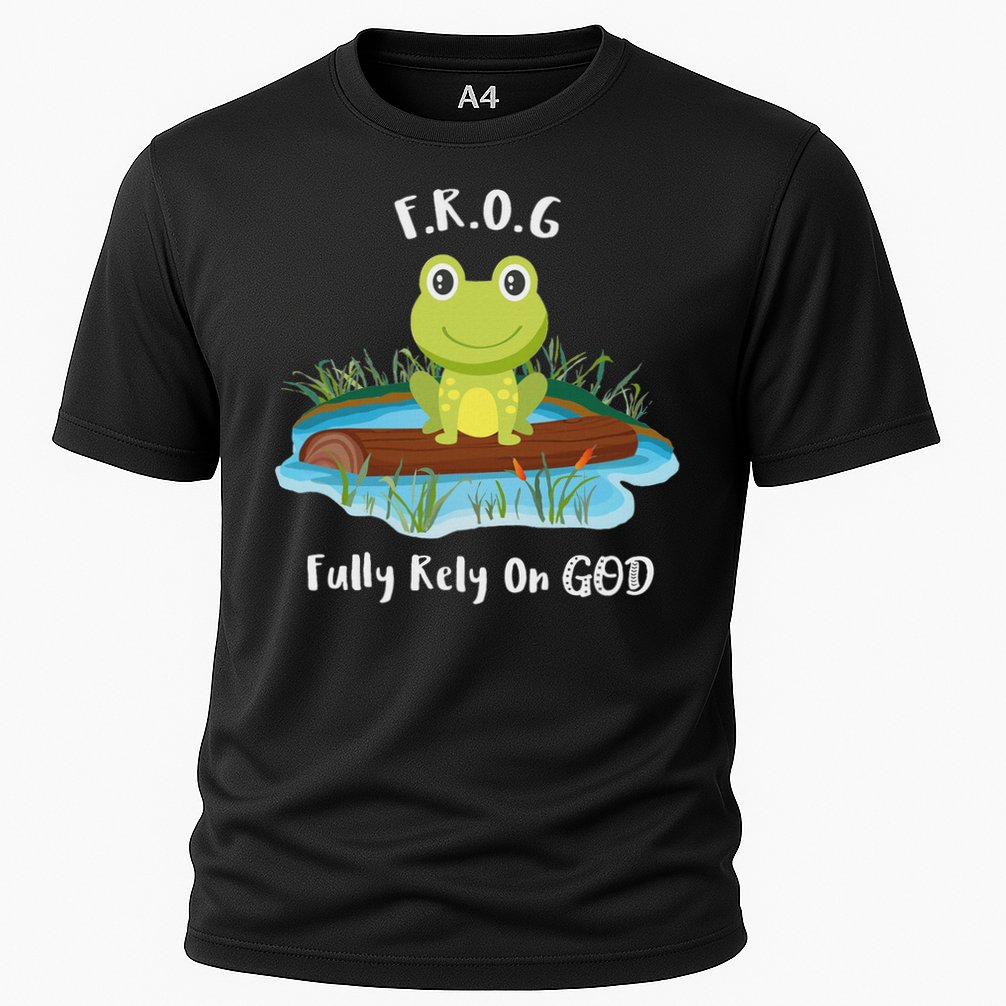 Fully Rely On God Acronym F.R.O.G  Cooling Performance Crew T-Shirt