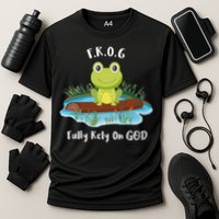 Fully Rely On God Acronym F.R.O.G  Cooling Performance Crew T-Shirt