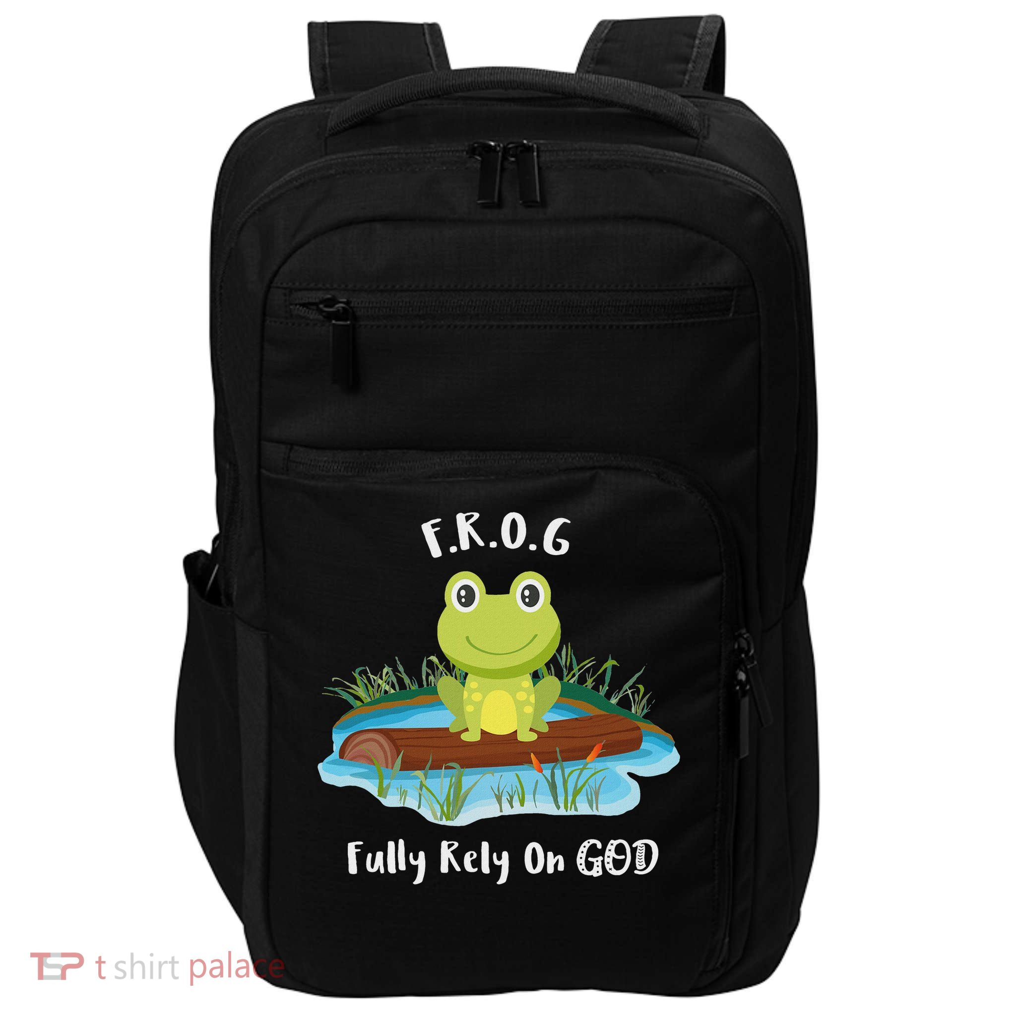 Fully Rely On God Acronym F.R.O.G  Impact Tech Backpack