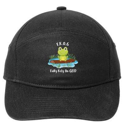Fully Rely On God Acronym F.R.O.G  7-Panel Snapback Hat
