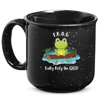 Fully Rely On God Acronym F.R.O.G  15oz Campfire Ceramic Mug