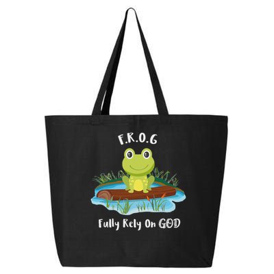 Fully Rely On God Acronym F.R.O.G  25L Jumbo Tote