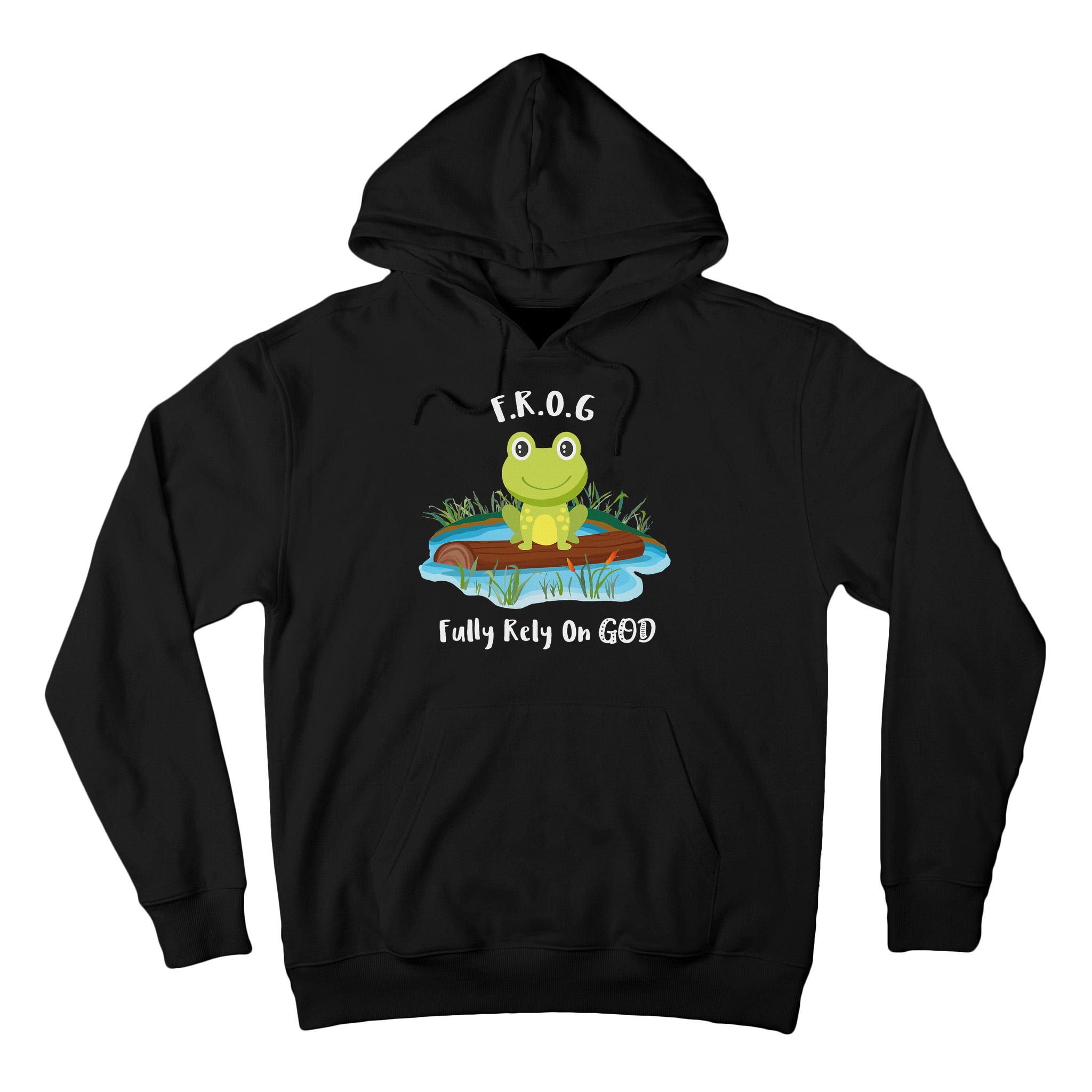 Fully Rely On God Acronym F.R.O.G  Tall Hoodie
