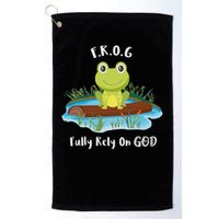 Fully Rely On God Acronym F.R.O.G  Golf Towel