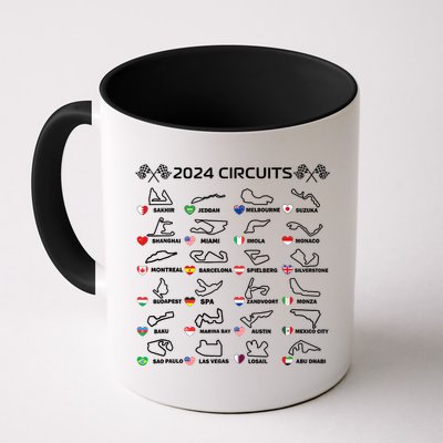 Formula Racing Open Wheel Race Car Fan World Circuits 2024 Mug
