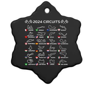 Formula Racing Open Wheel Race Car Fan World Circuits 2024 Ceramic Star Ornament