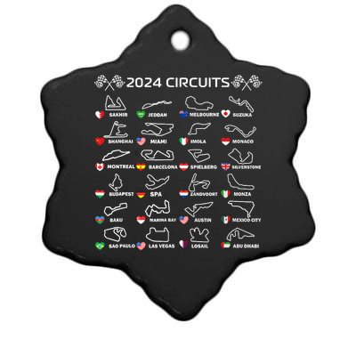 Formula Racing Open Wheel Race Car Fan World Circuits 2024 Ceramic Star Ornament