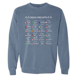 Formula Racing Open Wheel Race Car Fan World Circuits 2024 Garment-Dyed Sweatshirt