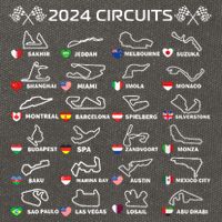 Formula Racing Open Wheel Race Car Fan World Circuits 2024 Cotton Canvas Backpack