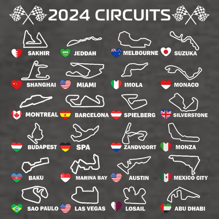 Formula Racing Open Wheel Race Car Fan World Circuits 2024 Vector Backpack