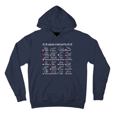 Formula Racing Open Wheel Race Car Fan World Circuits 2024 Hoodie