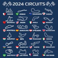 Formula Racing Open Wheel Race Car Fan World Circuits 2024 Drawstring Bag
