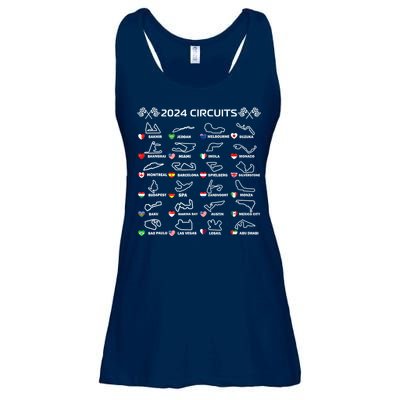 Formula Racing Open Wheel Race Car Fan World Circuits 2024 Ladies Essential Flowy Tank
