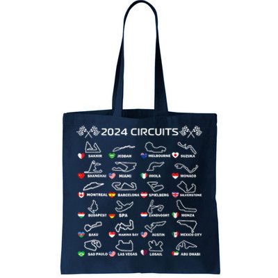 Formula Racing Open Wheel Race Car Fan World Circuits 2024 Tote Bag