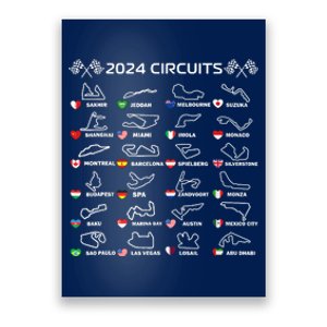 Formula Racing Open Wheel Race Car Fan World Circuits 2024 Poster