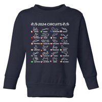 Formula Racing Open Wheel Race Car Fan World Circuits 2024 Toddler Sweatshirt