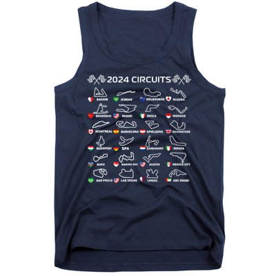 Formula Racing Open Wheel Race Car Fan World Circuits 2024 Tank Top