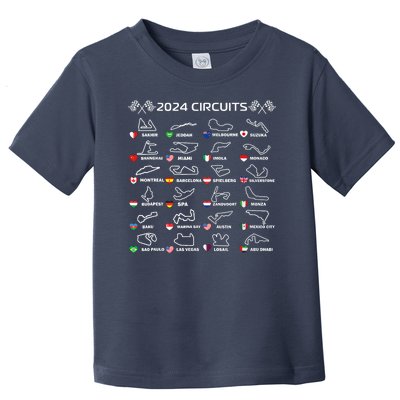 Formula Racing Open Wheel Race Car Fan World Circuits 2024 Toddler T-Shirt