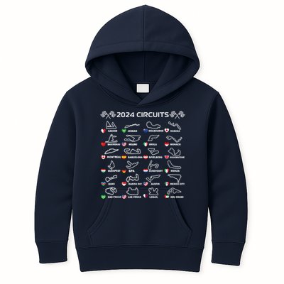 Formula Racing Open Wheel Race Car Fan World Circuits 2024 Kids Hoodie