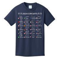 Formula Racing Open Wheel Race Car Fan World Circuits 2024 Kids T-Shirt