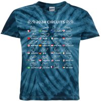 Formula Racing Open Wheel Race Car Fan World Circuits 2024 Kids Tie-Dye T-Shirt