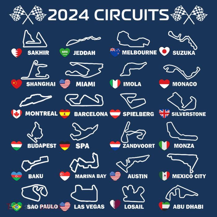 Formula Racing Open Wheel Race Car Fan World Circuits 2024 Zip Tote Bag