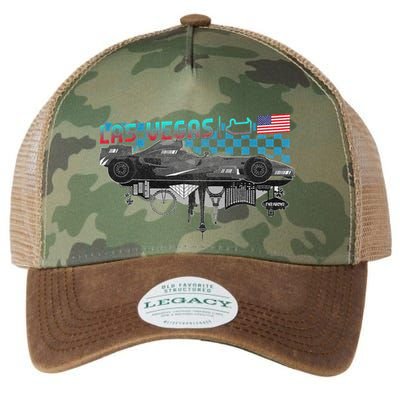 Formula Racing Open Wheel Car Las Vegas Circuit Usa Flag Legacy Tie Dye Trucker Hat