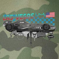 Formula Racing Open Wheel Car Las Vegas Circuit Usa Flag Legacy Tie Dye Trucker Hat