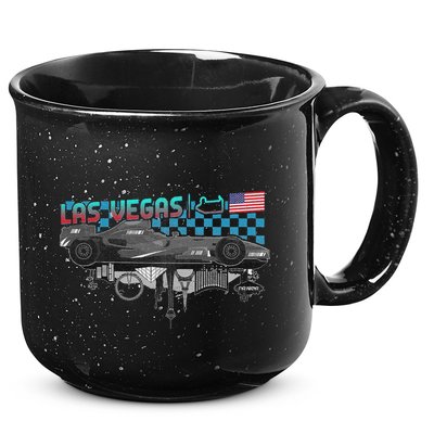 Formula Racing Open Wheel Car Las Vegas Circuit Usa Flag 15oz Campfire Ceramic Mug