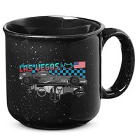 Formula Racing Open Wheel Car Las Vegas Circuit Usa Flag 15oz Campfire Ceramic Mug