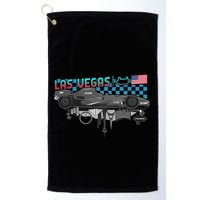 Formula Racing Open Wheel Car Las Vegas Circuit Usa Flag Golf Towel