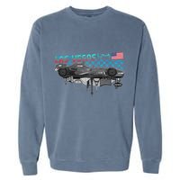 Formula Racing Open Wheel Car Las Vegas Circuit Usa Flag Garment-Dyed Sweatshirt