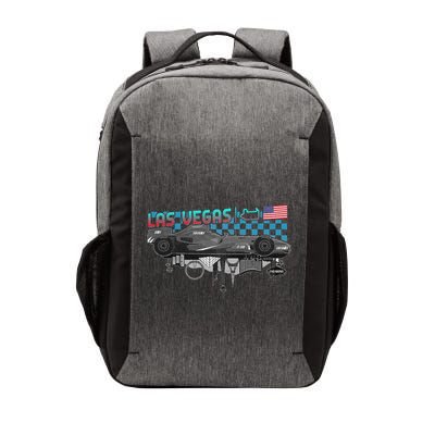 Formula Racing Open Wheel Car Las Vegas Circuit Usa Flag Vector Backpack