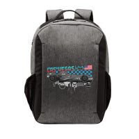 Formula Racing Open Wheel Car Las Vegas Circuit Usa Flag Vector Backpack