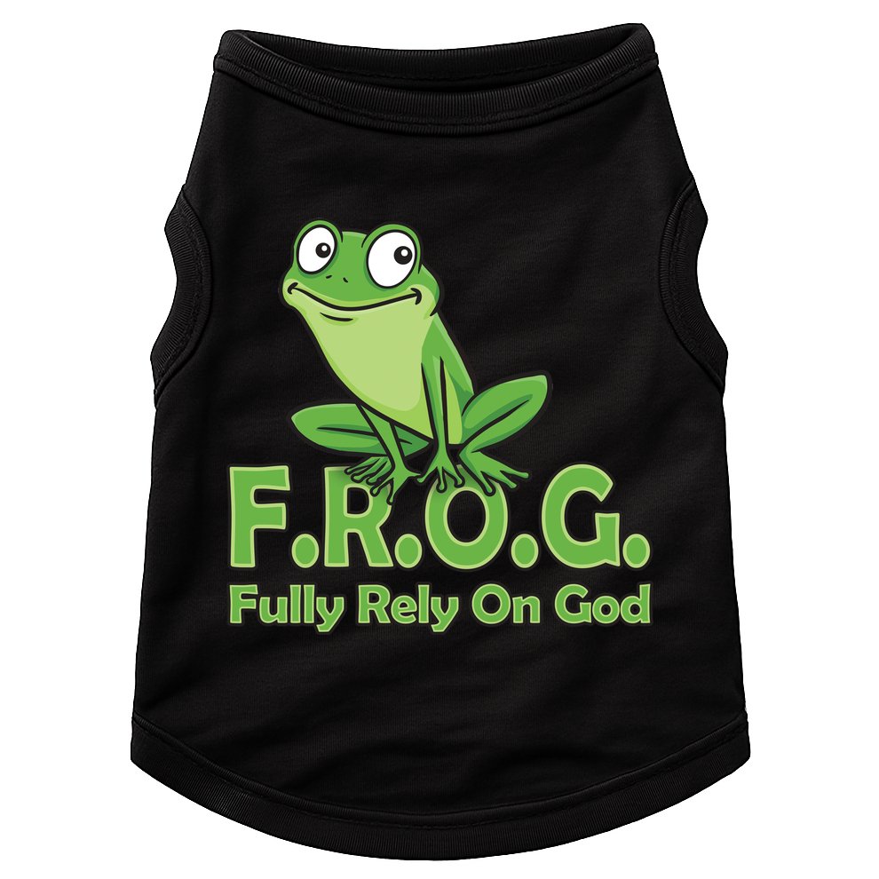 Frog Fully Rely On God Doggie Tank