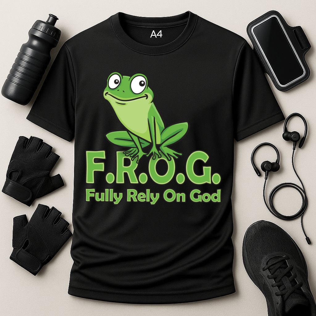 Frog Fully Rely On God Cooling Performance Crew T-Shirt