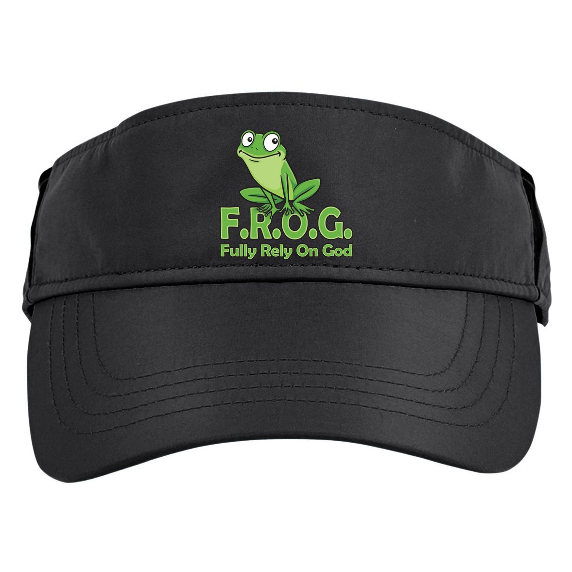 Frog Fully Rely On God Adult Drive Performance Visor