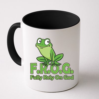 Frog Fully Rely On God Mug